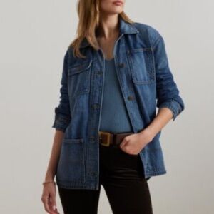 Gap Barn Style Jean Jacket Blazer Coat